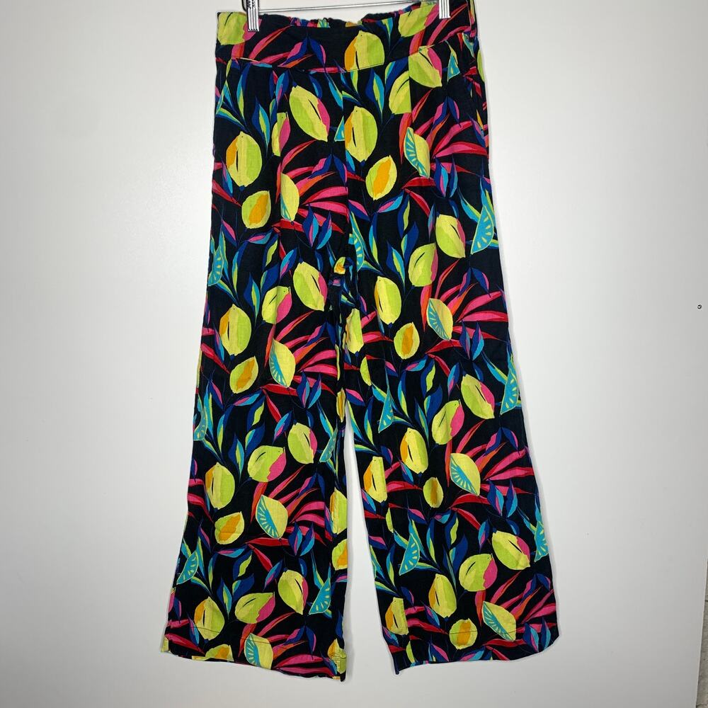 Lemon Print Linen Pants Wide Leg Tabitha Brown x Target Size Small